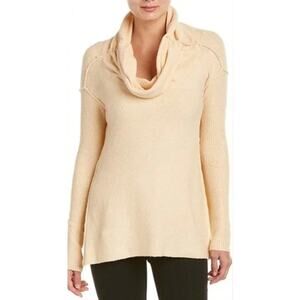 Free People Butter Yellow Wool Blend Cowl Neck Sweater Women's Small